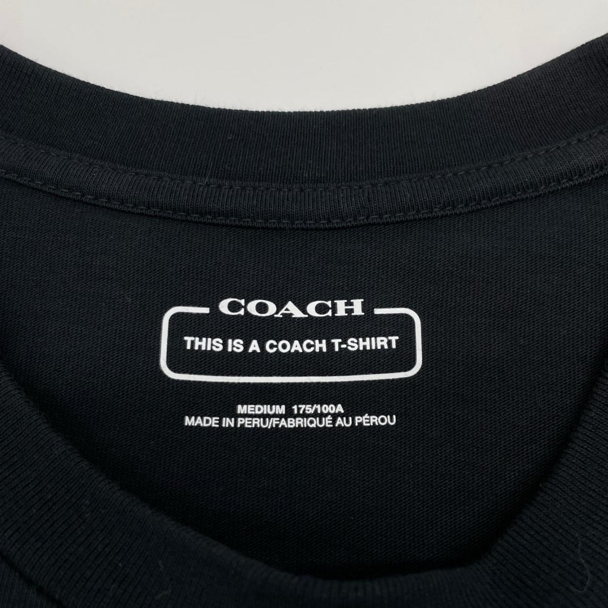 COACH コーチ C9140 ブラック シグネチャーロゴプリントTシャツ トップス