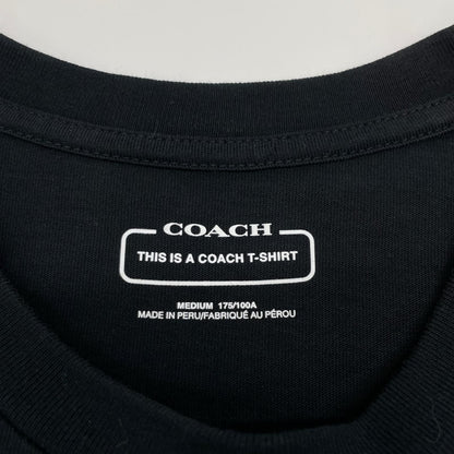 COACH コーチ C9140 ブラック シグネチャーロゴプリントTシャツ トップス
