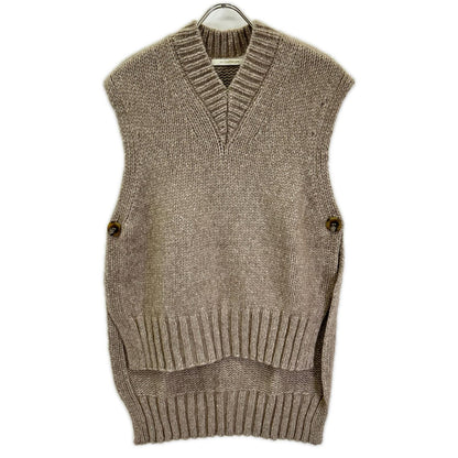 ne quittez pas ヌキテパ ベージュ フェルト×ウール Rough Light Lily Vest ベスト