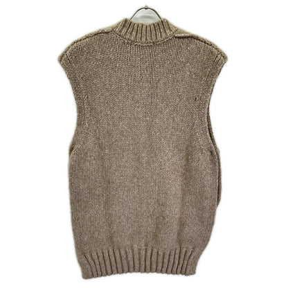 ne quittez pas ヌキテパ ベージュ フェルト×ウール Rough Light Lily Vest ベスト