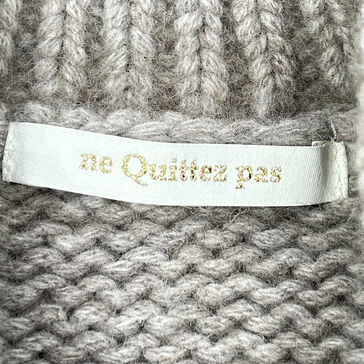 ne quittez pas ヌキテパ ベージュ フェルト×ウール Rough Light Lily Vest ベスト