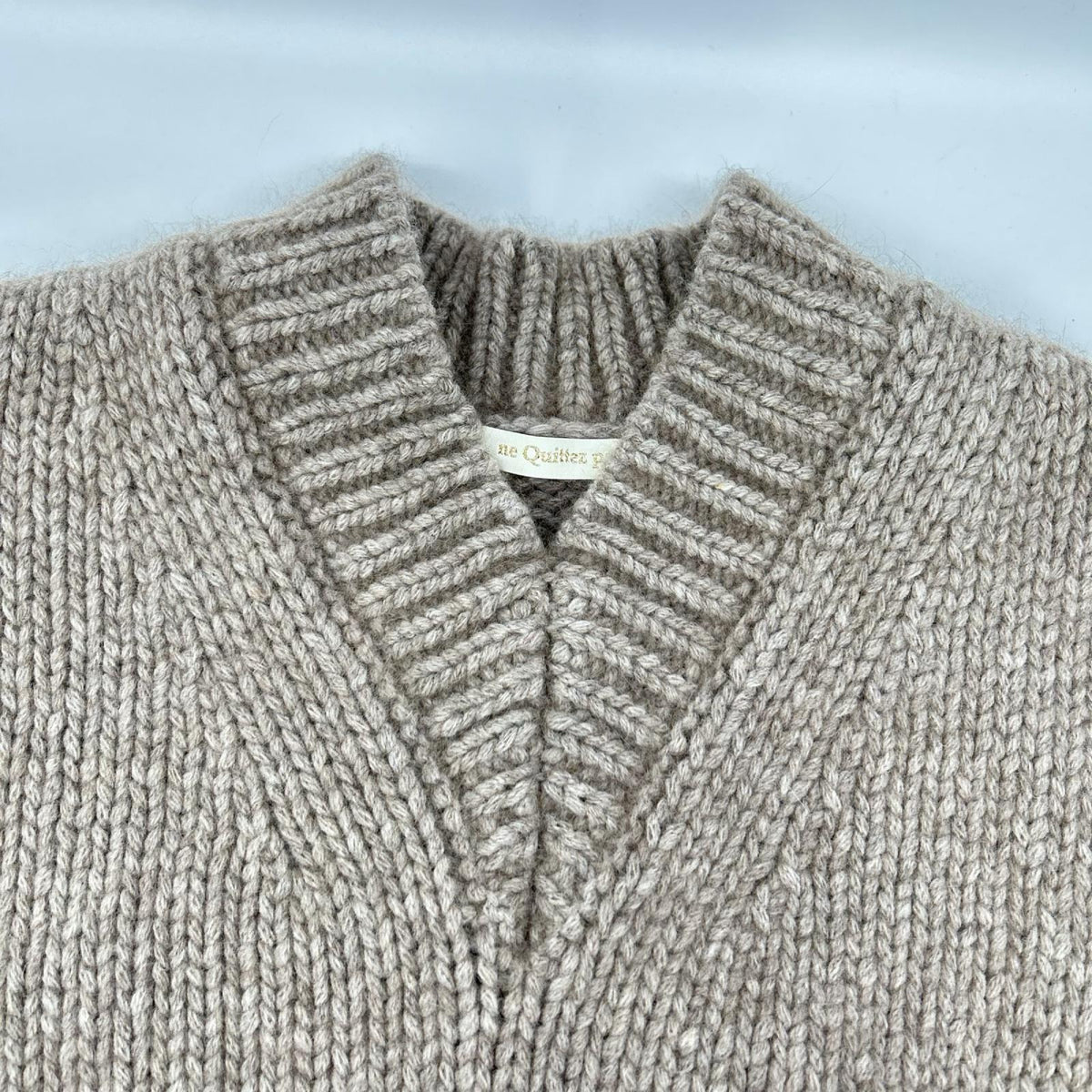 ne quittez pas ヌキテパ ベージュ フェルト×ウール Rough Light Lily Vest ベスト