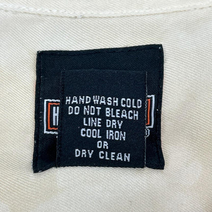 HARLEY DAVIDSON ハーレーダビッドソン イエロー バック刺繍 ヤシの木 半袖 開襟シャツ トップス