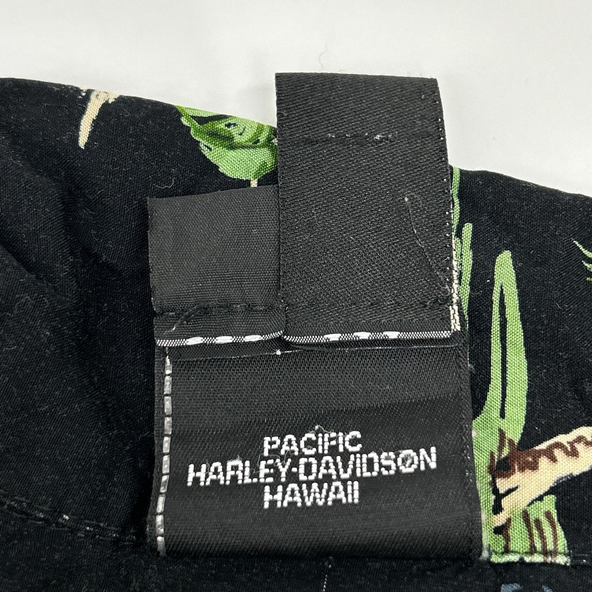HARLEY DAVIDSON ハーレーダビッドソン ブラック USA製 バイク アロハシャツ トップス