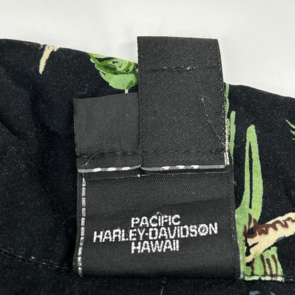 HARLEY DAVIDSON ハーレーダビッドソン ブラック USA製 バイク アロハシャツ トップス