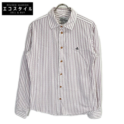 Vivienne Westwood MAN ヴィヴィアンウエストウッドマン VW-WR-77015 パープル ストライプ 長袖シャツ トップス
