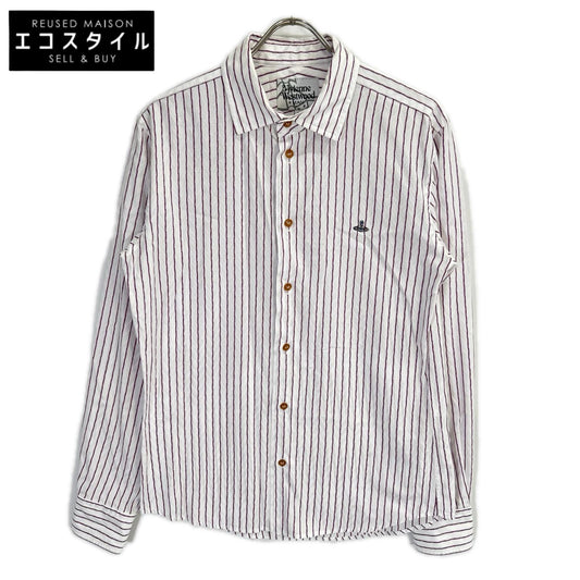 Vivienne Westwood MAN ヴィヴィアンウエストウッドマン VW-WR-77015 パープル ストライプ 長袖シャツ トップス