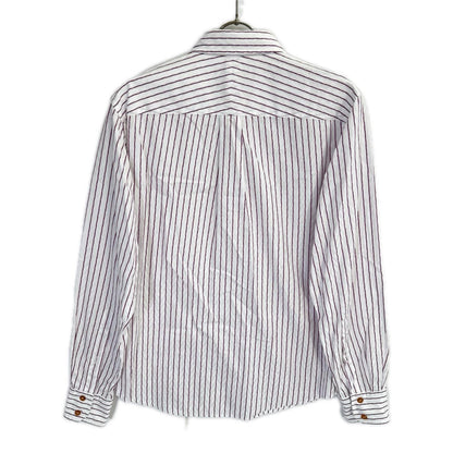 Vivienne Westwood MAN ヴィヴィアンウエストウッドマン VW-WR-77015 パープル ストライプ 長袖シャツ トップス