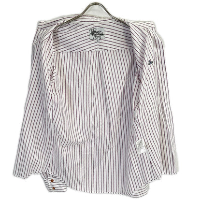 Vivienne Westwood MAN ヴィヴィアンウエストウッドマン VW-WR-77015 パープル ストライプ 長袖シャツ トップス