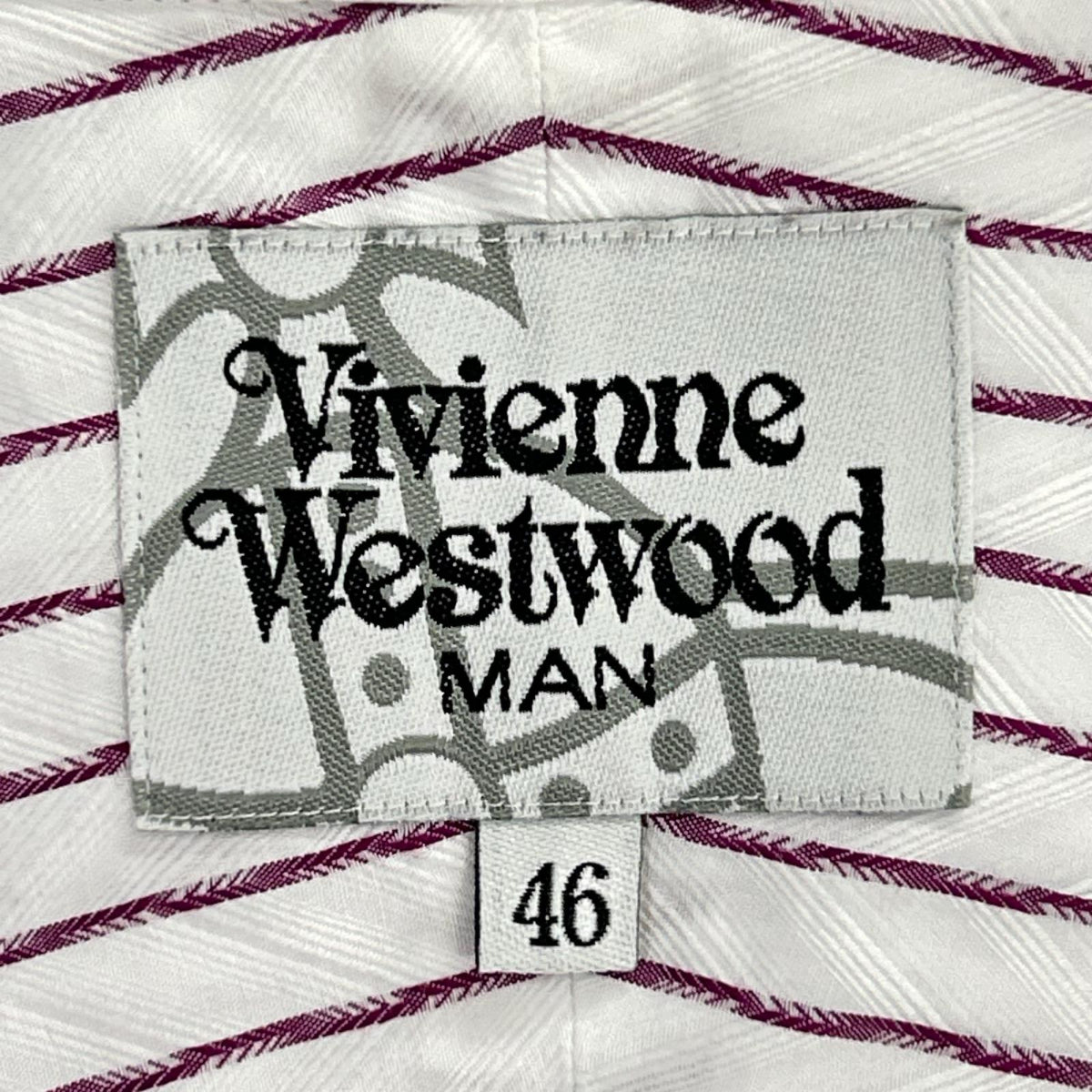 Vivienne Westwood MAN ヴィヴィアンウエストウッドマン VW-WR-77015 パープル ストライプ 長袖シャツ トップス