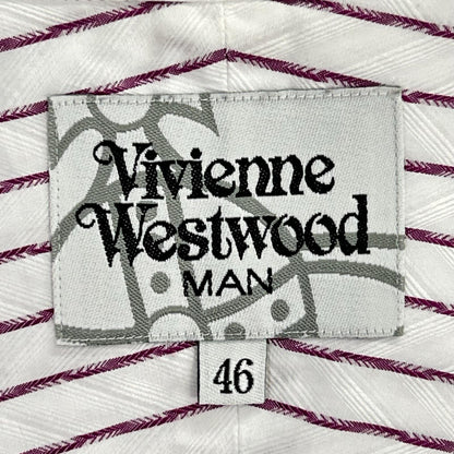 Vivienne Westwood MAN ヴィヴィアンウエストウッドマン VW-WR-77015 パープル ストライプ 長袖シャツ トップス