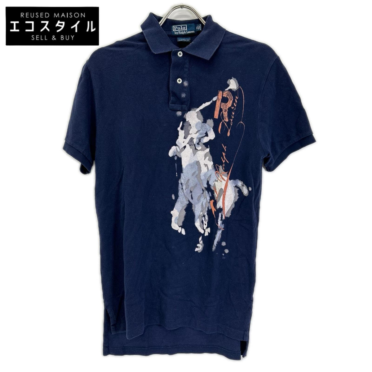 POLObyRalphLauren ポロラルフローレン ネイビー ビッグポニーペイント ポロシャツ トップス