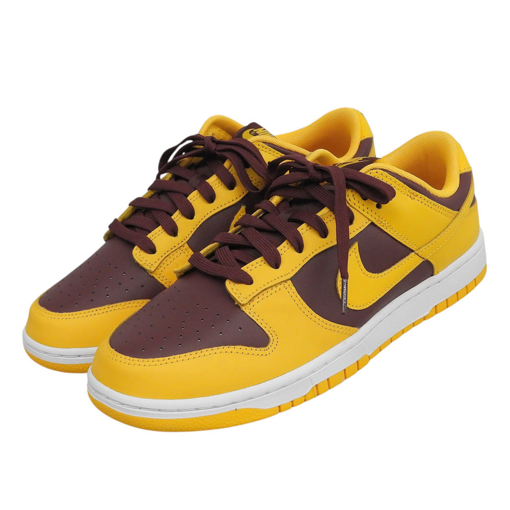NIKE ナイキ 未使用 ダンク ロー レトロ シューズ メンズ イエロー×バーガンディ 28.5cm DD1391-702 シューズ
