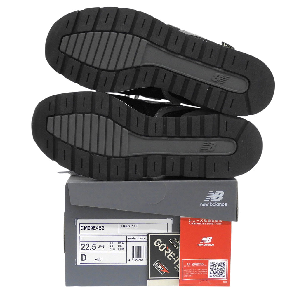 NEW BALANCE ニューバランス 美品 ローカットスニーカー シューズ レディース ブラック 22.5cm CM996XB2 シューズ