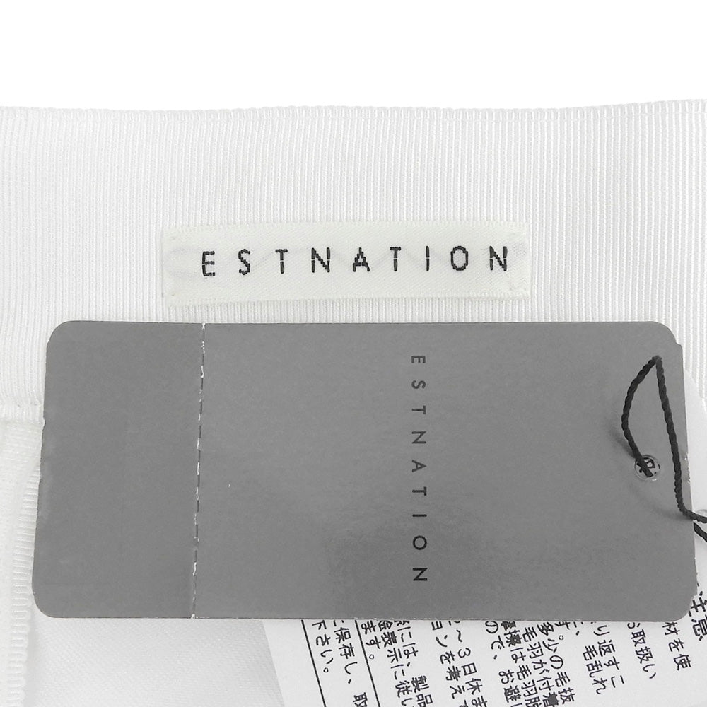 ESTNATION エストネーション 未使用 3Dレース タイト スカート 花柄 レディース ホワイト 36 32-109-09-100295 スカート