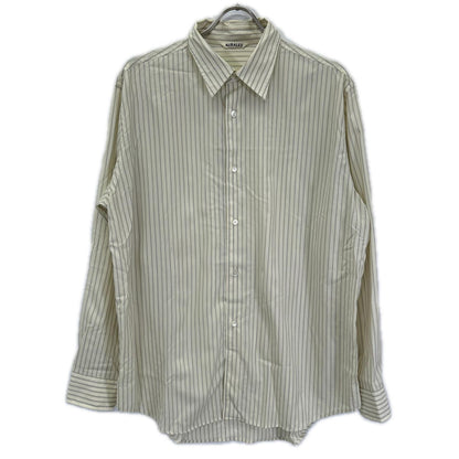 AURALEE オーラリー A26SS01WW ホワイト SUPER FINE WOOL STRIPE SHIRT トップス