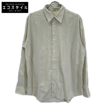 AURALEE オーラリー A26SS01WW ホワイト SUPER FINE WOOL STRIPE SHIRT トップス