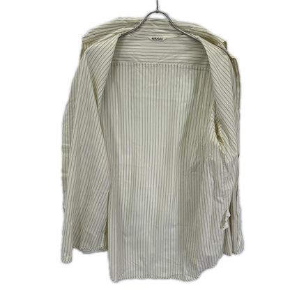 AURALEE オーラリー A26SS01WW ホワイト SUPER FINE WOOL STRIPE SHIRT トップス
