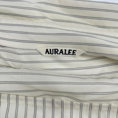 AURALEE オーラリー A26SS01WW ホワイト SUPER FINE WOOL STRIPE SHIRT トップス