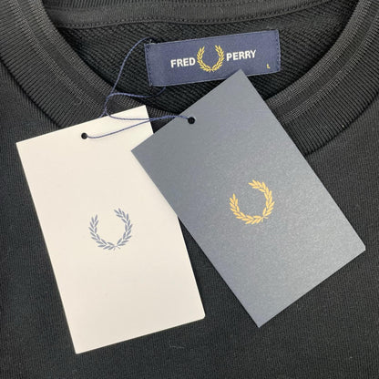 FRED PERRY フレッドペリー M3497 ブラック Oversized Tipped Sweatshirt トップス