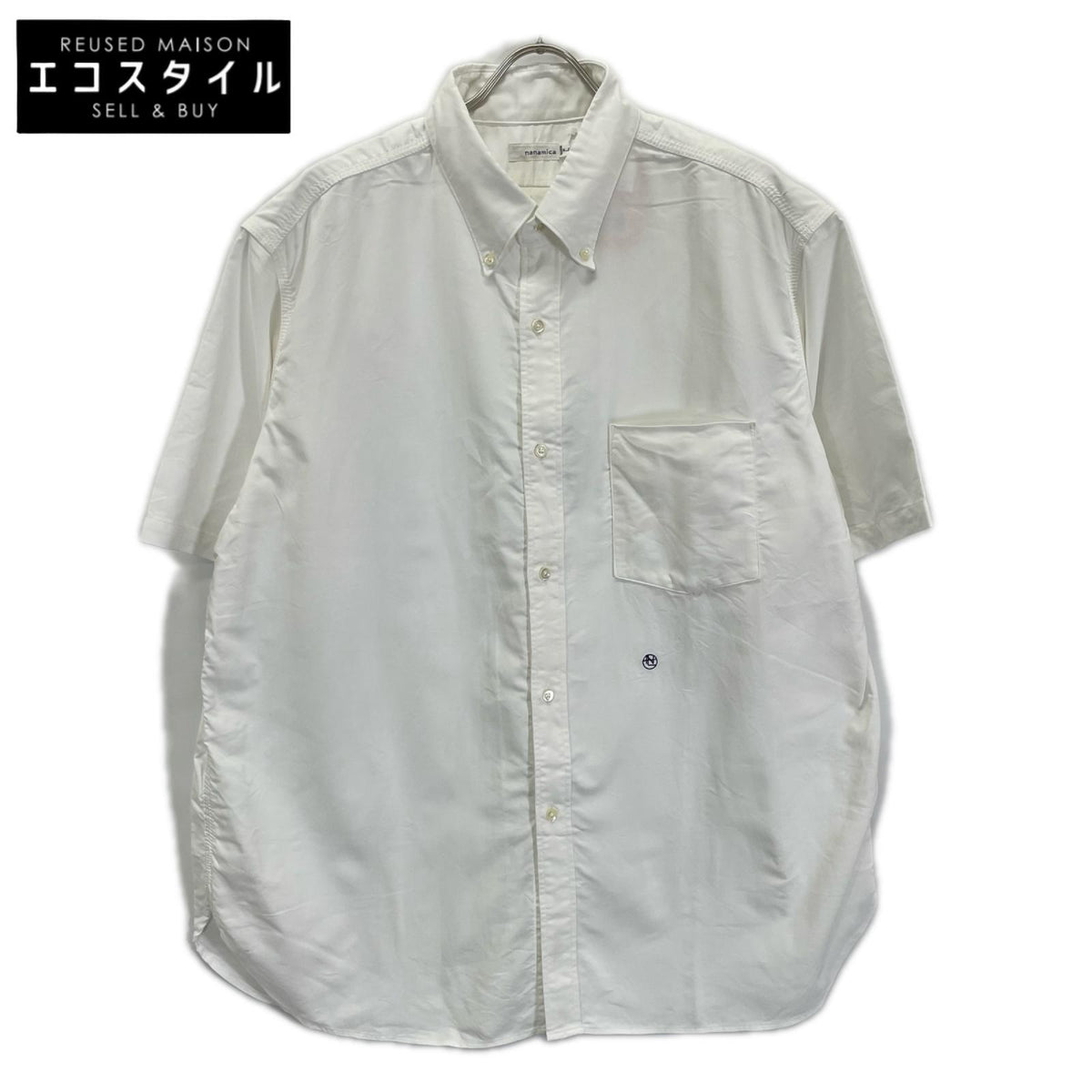 nanamica ナナミカ SUGS404 ホワイト Button Down Wind S/S Shirt トップス