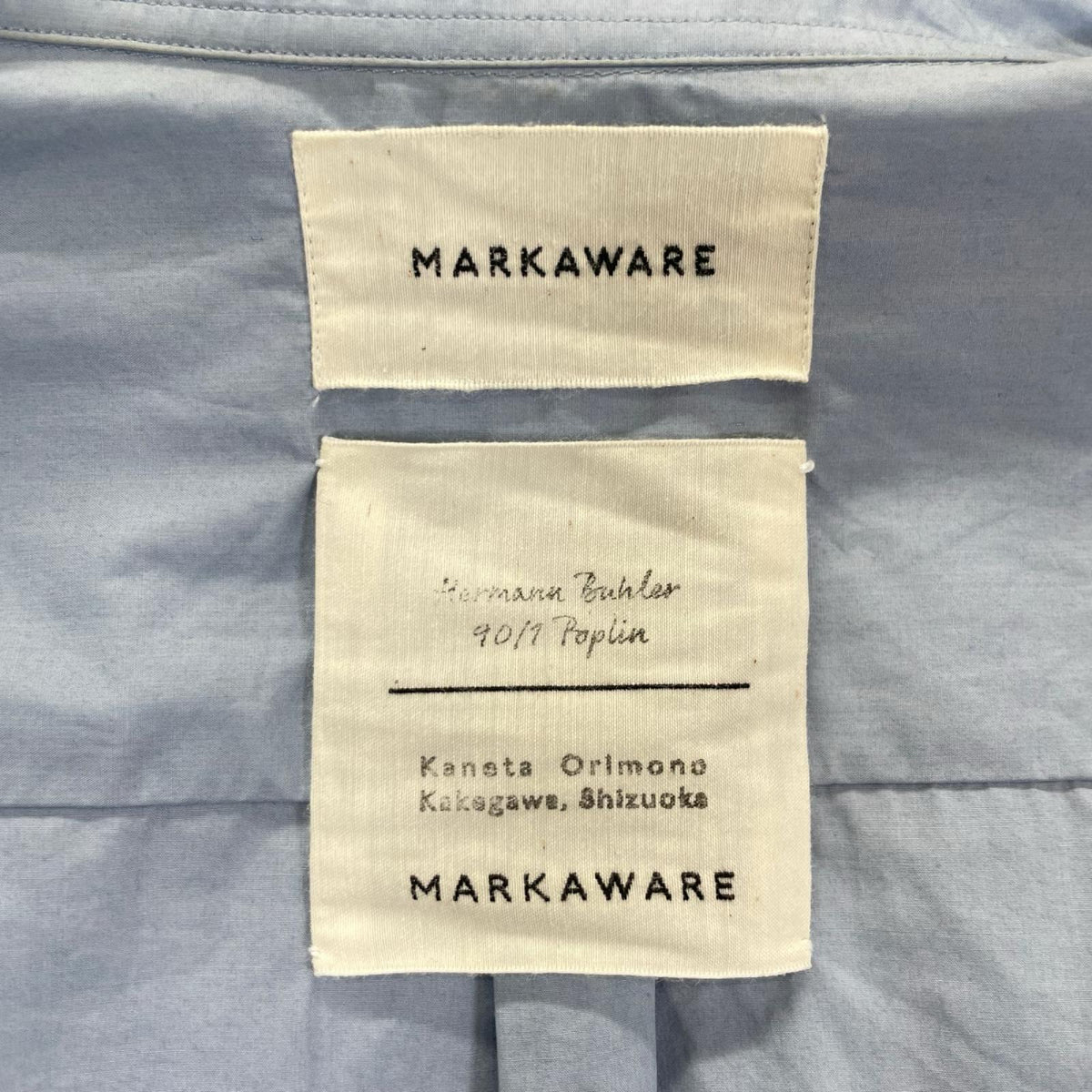 MARKAWARE マーカウエア A23A-11SH02C ブルー 長袖 シャツ トップス