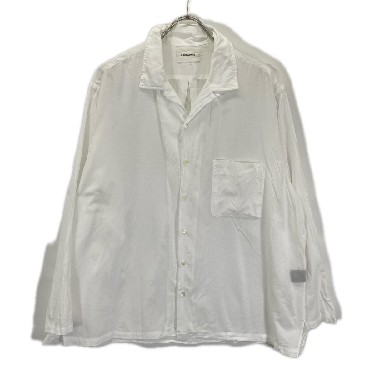 MARKAWARE マーカウエア A24A-18SH03C ホワイト オーガニックコットン テントロングシャツ トップス
