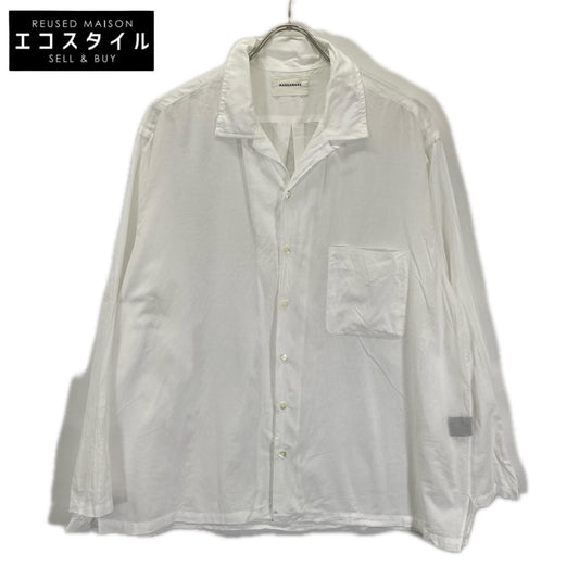 MARKAWARE マーカウエア A24A-18SH03C ホワイト オーガニックコットン テントロングシャツ トップス