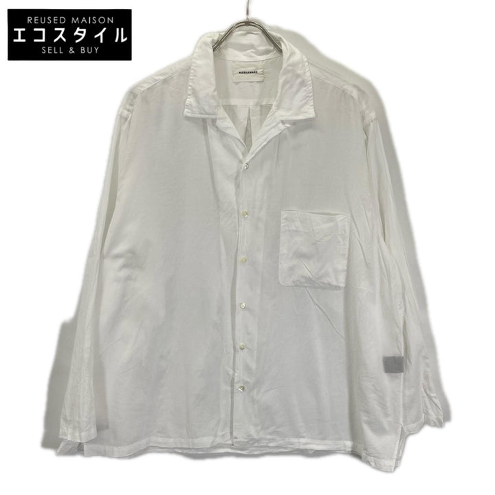 MARKAWARE マーカウエア A24A-18SH03C ホワイト オーガニックコットン テントロングシャツ トップス