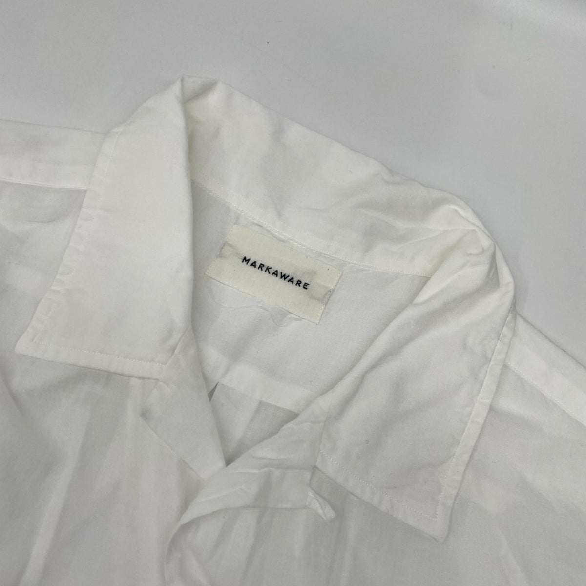 MARKAWARE マーカウエア A24A-18SH03C ホワイト オーガニックコットン テントロングシャツ トップス