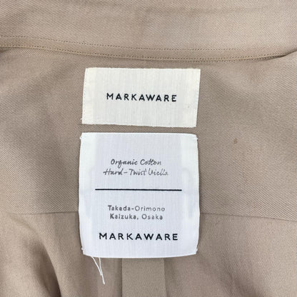 MARKAWARE マーカウエア A20A-07SH01C ブラウン オーガニックコットン テントロングシャツ トップス