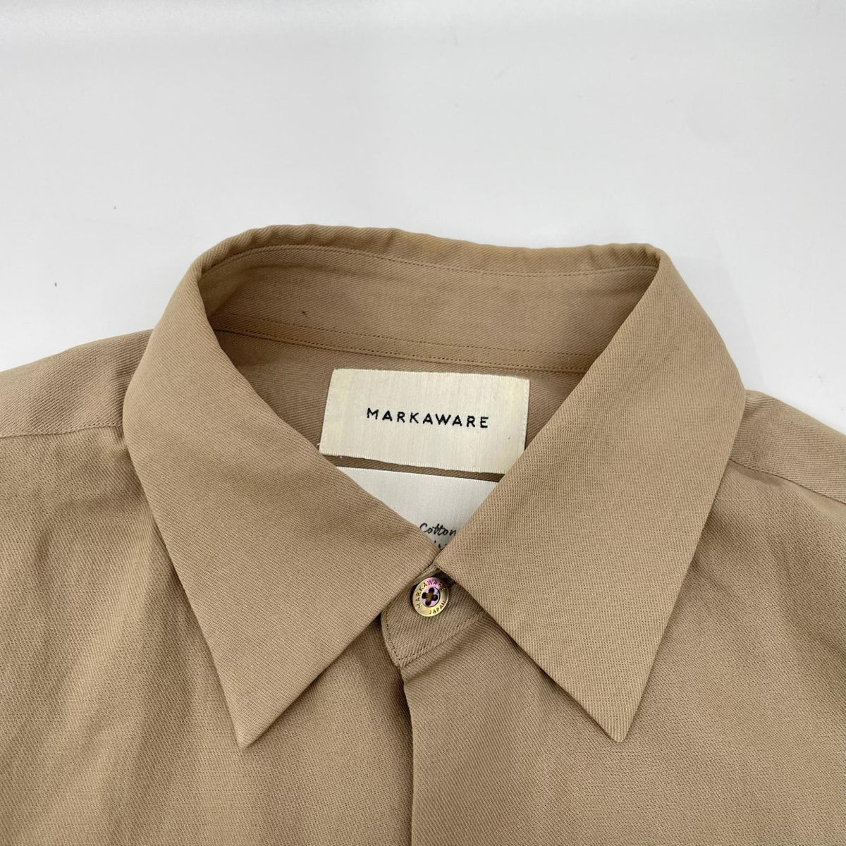MARKAWARE マーカウエア A20A-07SH01C ブラウン オーガニックコットン テントロングシャツ トップス