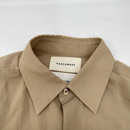 MARKAWARE マーカウエア A20A-07SH01C ブラウン オーガニックコットン テントロングシャツ トップス