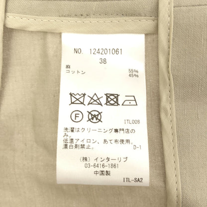 SACRA サクラ 124201061 ベージュ リネン×コットン ジレ トップス