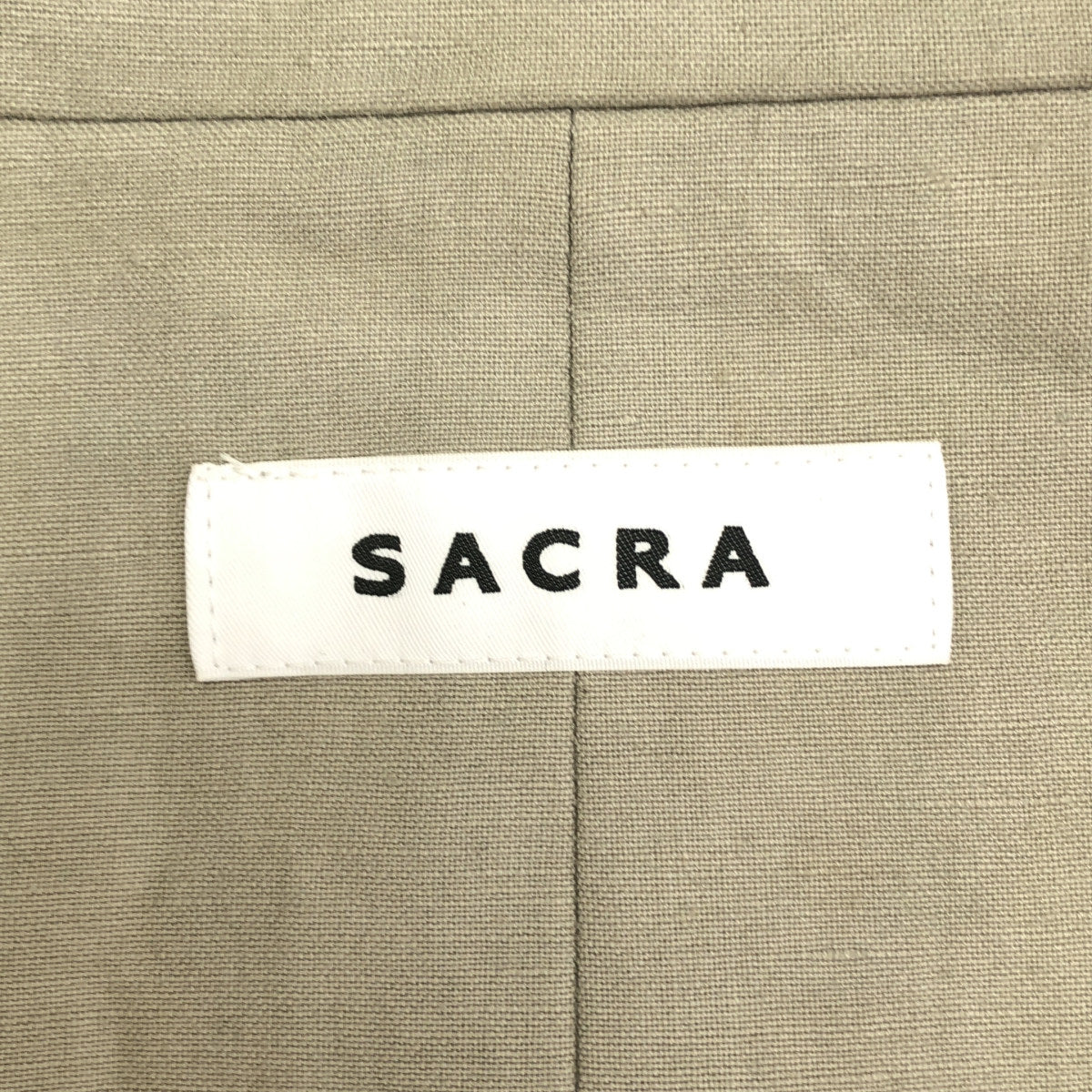 SACRA サクラ 124201061 ベージュ リネン×コットン ジレ トップス