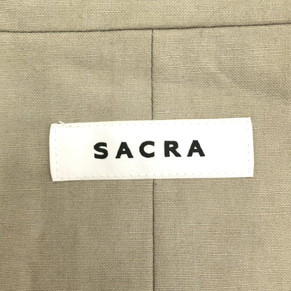 SACRA サクラ 124201061 ベージュ リネン×コットン ジレ トップス