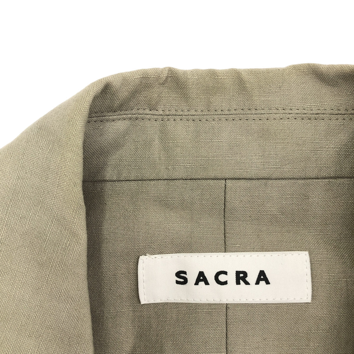 SACRA サクラ 124201061 ベージュ リネン×コットン ジレ トップス
