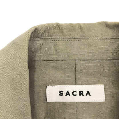SACRA サクラ 124201061 ベージュ リネン×コットン ジレ トップス