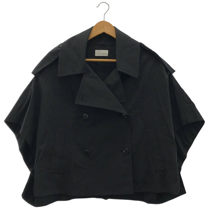 upper hights アッパーハイツ ブラック 半袖 ショートトレンチジャケット トップス