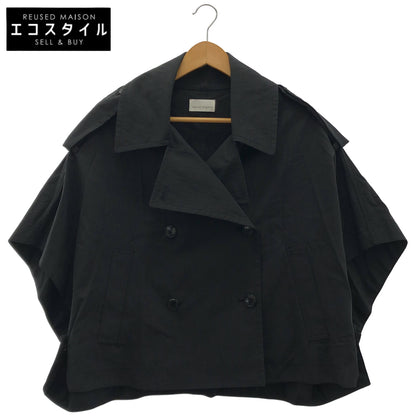 upper hights アッパーハイツ ブラック 半袖 ショートトレンチジャケット トップス