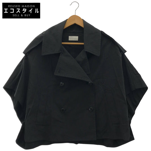 upper hights アッパーハイツ ブラック 半袖 ショートトレンチジャケット トップス
