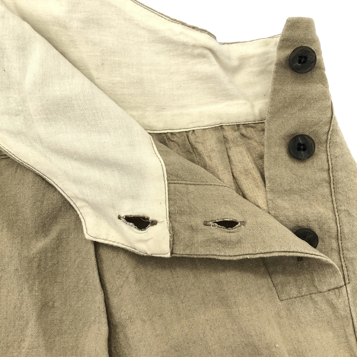 MOTOMI.M モトミ.M ベージュ リネン オールインワン ボトムス