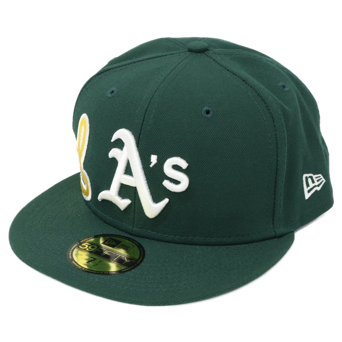 New Era ニューエラ 【美品】オークランド アスレチックス 59FIFTY サイドスプリット キャップ 帽子