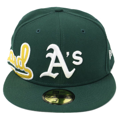 New Era ニューエラ 【美品】オークランド アスレチックス 59FIFTY サイドスプリット キャップ 帽子