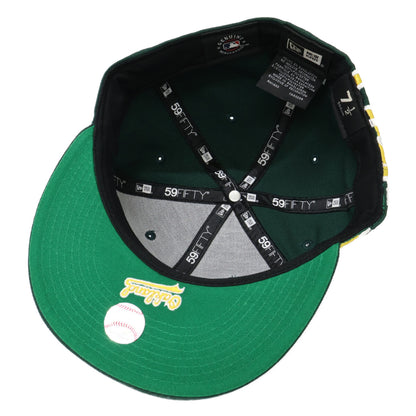 New Era ニューエラ 【美品】オークランド アスレチックス 59FIFTY サイドスプリット キャップ 帽子