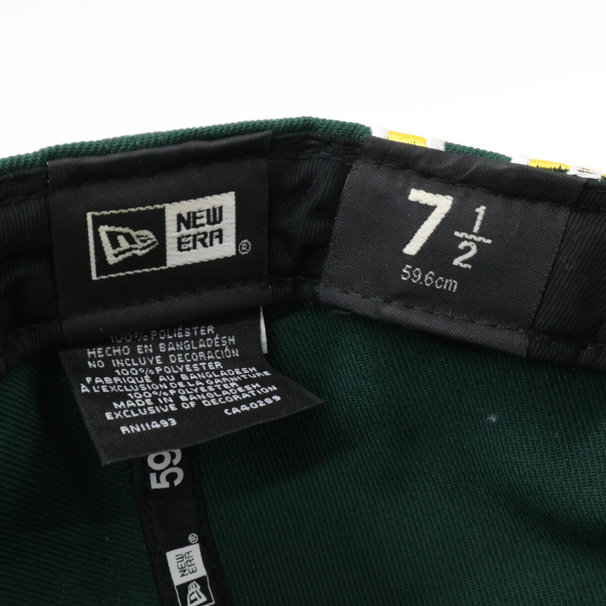 New Era ニューエラ 【美品】オークランド アスレチックス 59FIFTY サイドスプリット キャップ 帽子