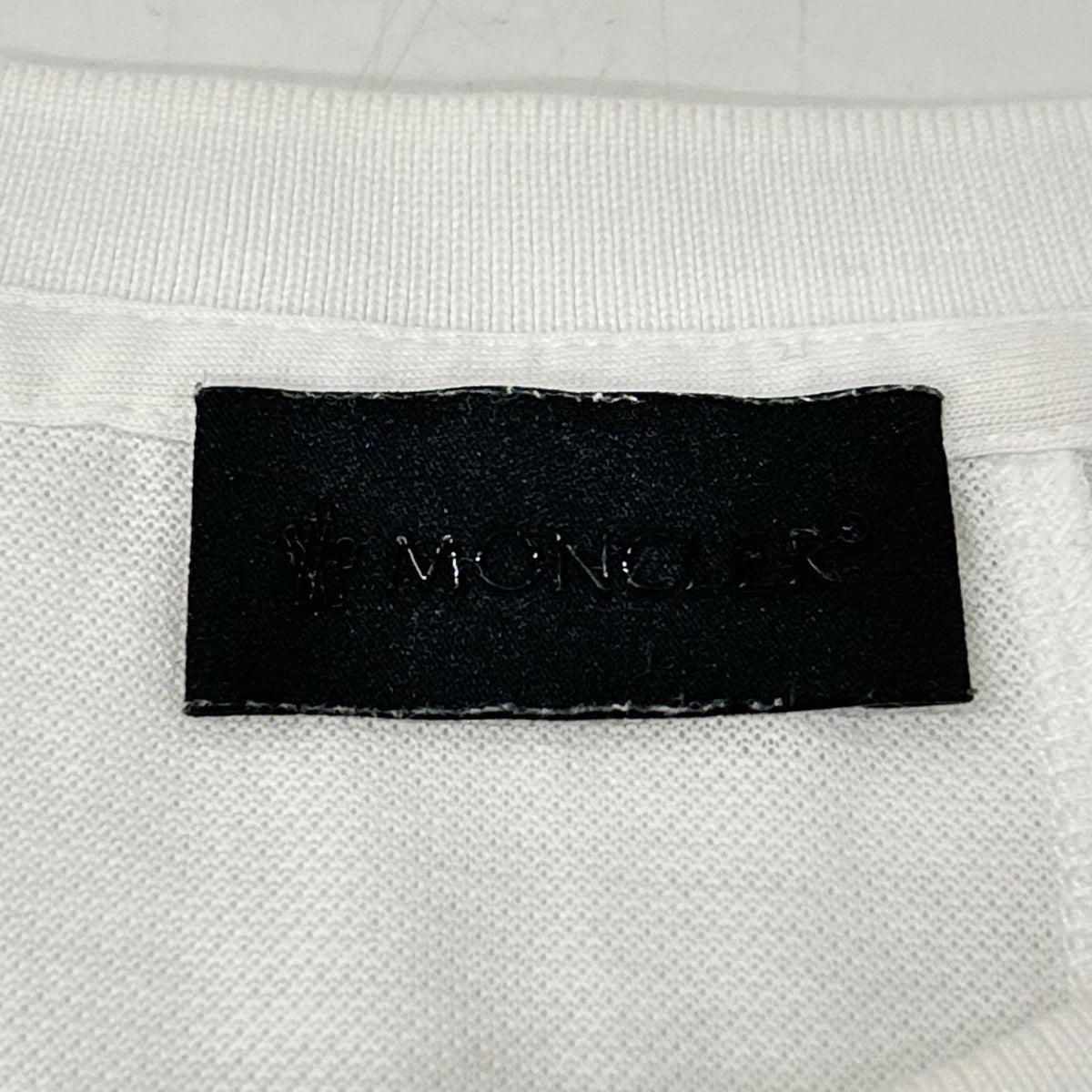 MONCLER モンクレール 20年製 ホワイト×ブラック ラバーワッペン MAGLIA Tシャツ トップス