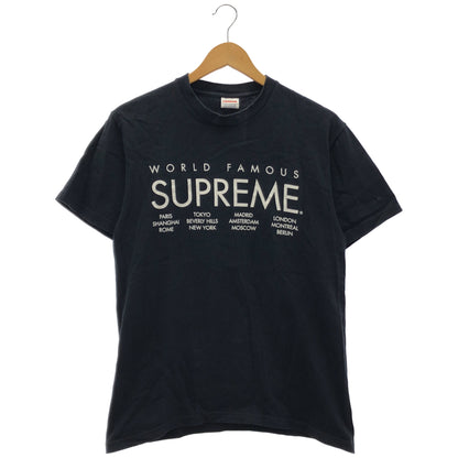 Supreme シュプリーム ブラック WORLDFAMOUSプリント 半袖 Tシャツ トップス