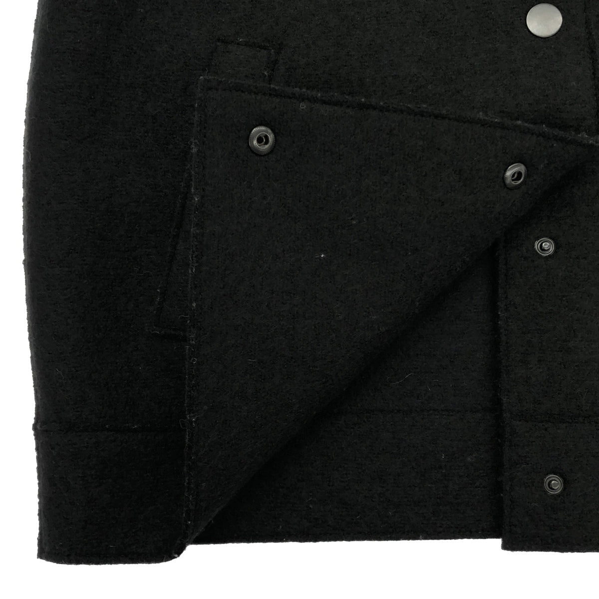 HARRIS WHARF LONDON ハリスワーフロンドン ブラック ウール ノーカラージャケット トップス