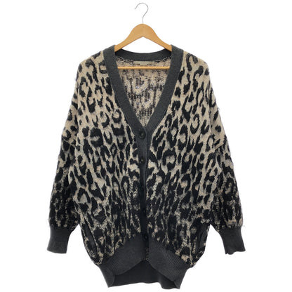 STELLA McCARTNEY ステラマッカートニー ブラック ウール レオパード ニットカーディガン トップス